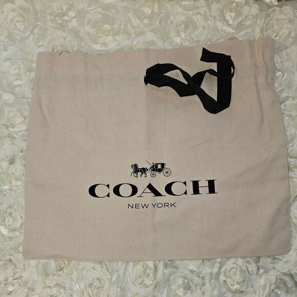 Coach Handbags - Coach Drawstring Dust Bag Gift Bag Storage Cover Bag 17" X 13"